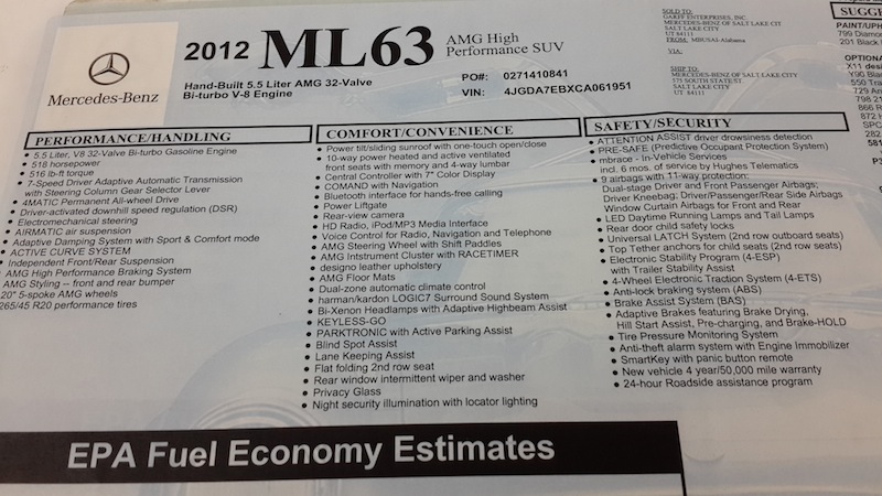 2012 Ml63 Amg Performance Package Questions Mbworldorg Forums