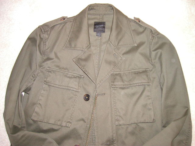 FS: Express mens military style jacket olive green color size Medium M ...