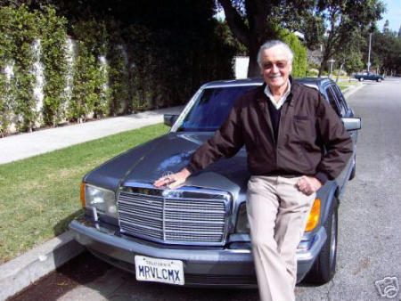 Stan Lee and his Mercedes