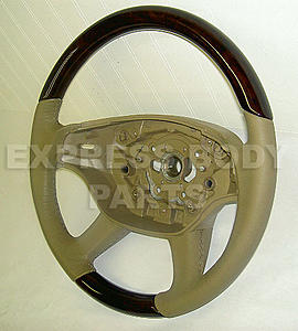For Sale: Brand New W221 S-Class Black Leather w/ Wood Steering Wheels-w221-beige-dark-wood.jpg