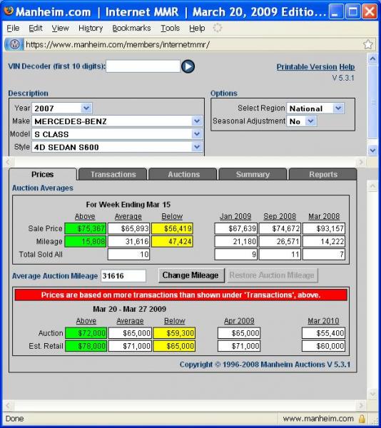 Manheim auction prices forum