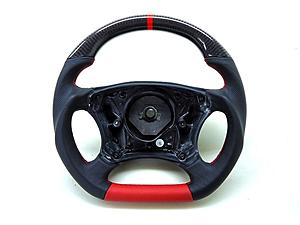 add wood to your S55 steering wheel-cl55-carbon-red.jpg