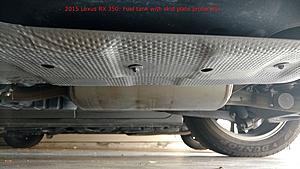 The plastic fuel tank in GLE 350 was ruptured by Road debris on highway!-2015-lexus-rx-350-fuel-tank-w-skid-plate.jpg