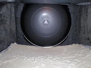 PIcs of my JL 13.5" sub installed in footwell &amp; sport bmpr W/lip (inspired by AMGFAN)-sub-exposed1.jpg