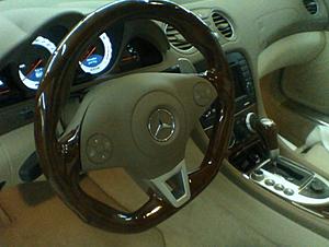 SL63 steering wheel made for another show car-sl63-all-wood-installed.jpg