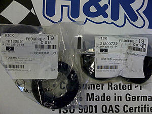 FS: w203 Brand New H&amp;R Sport Springs &amp; Rear Shims-photo.jpg