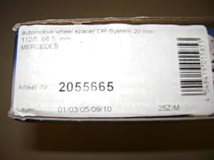 FS NEW unused H&amp;R 20mm wheel spacer DR- System-2.jpg