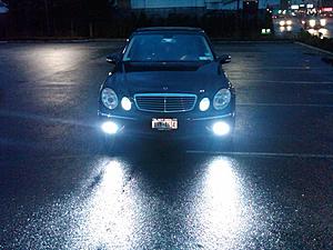 Installed hid fogs, inner lights, tinted tails and flat hood badge-e55-hids.jpg