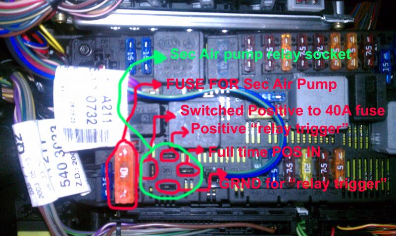 I FIXED P0410 Secondary Air Pump here's how - MBWorld.org ... 2003 mercedes c230 fuse diagram 
