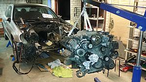 Got my E55 project going! OP and timing chain etc!-20141121_190746.jpg
