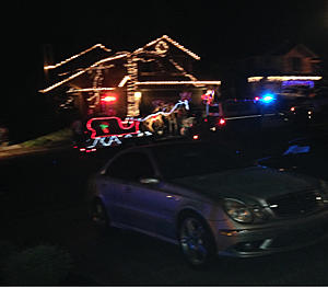 Santa drove by to check out my E55 tonight...-image-1338956297.jpg