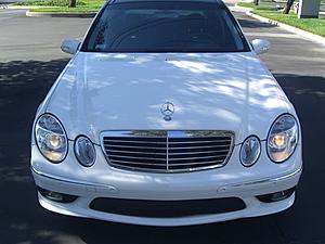 2004 E55 AMG Kompressor Benz White/Black Panoramic Roof etc .9k or open to trades-benzfrontleft014.jpg