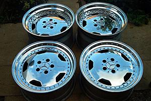CHROME RARE AMG 17 inch OZ RACING THREE 3 PIECE WHEELS STAGGERED R129 MAY FIT OTHERS?-chromeamg2.jpg