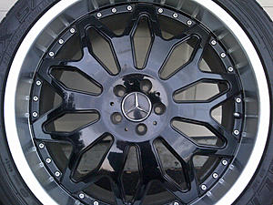 FS: 22&quot; X 9.5&quot; BLACK WITH HUGE POLISHED LIP / TIRES FOR M, ML, R, GL CLASS AND OTHERS-img-20120929-00647-1-.jpg
