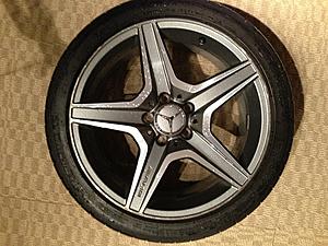 FS: OEM c63 AMG 5-spoke wheels and tires-image_1.jpeg