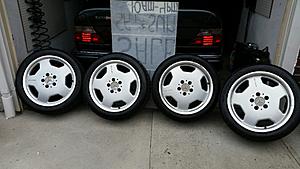 17&quot; staggered Monoblocks AMG rims &amp; tires from c43 AMG W202, fit w124 w126 w210 NY/NJ-20160313_145819_resized.jpg