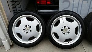 17&quot; staggered Monoblocks AMG rims &amp; tires from c43 AMG W202, fit w124 w126 w210 NY/NJ-20160313_145831_resized.jpg