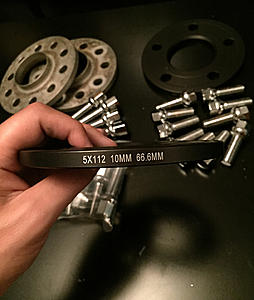 H&amp;R 10mm Spacers and another set of 10mm spacers and bolts and YAY! :)-spacer2.jpg
