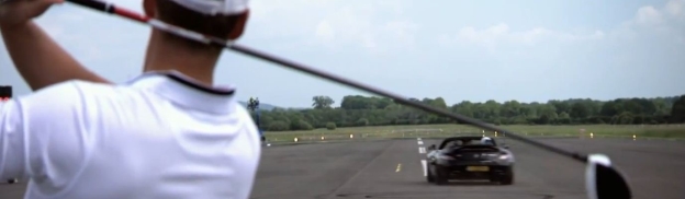 David Coulthard Catches Golf Ball in Speeding Mercedes