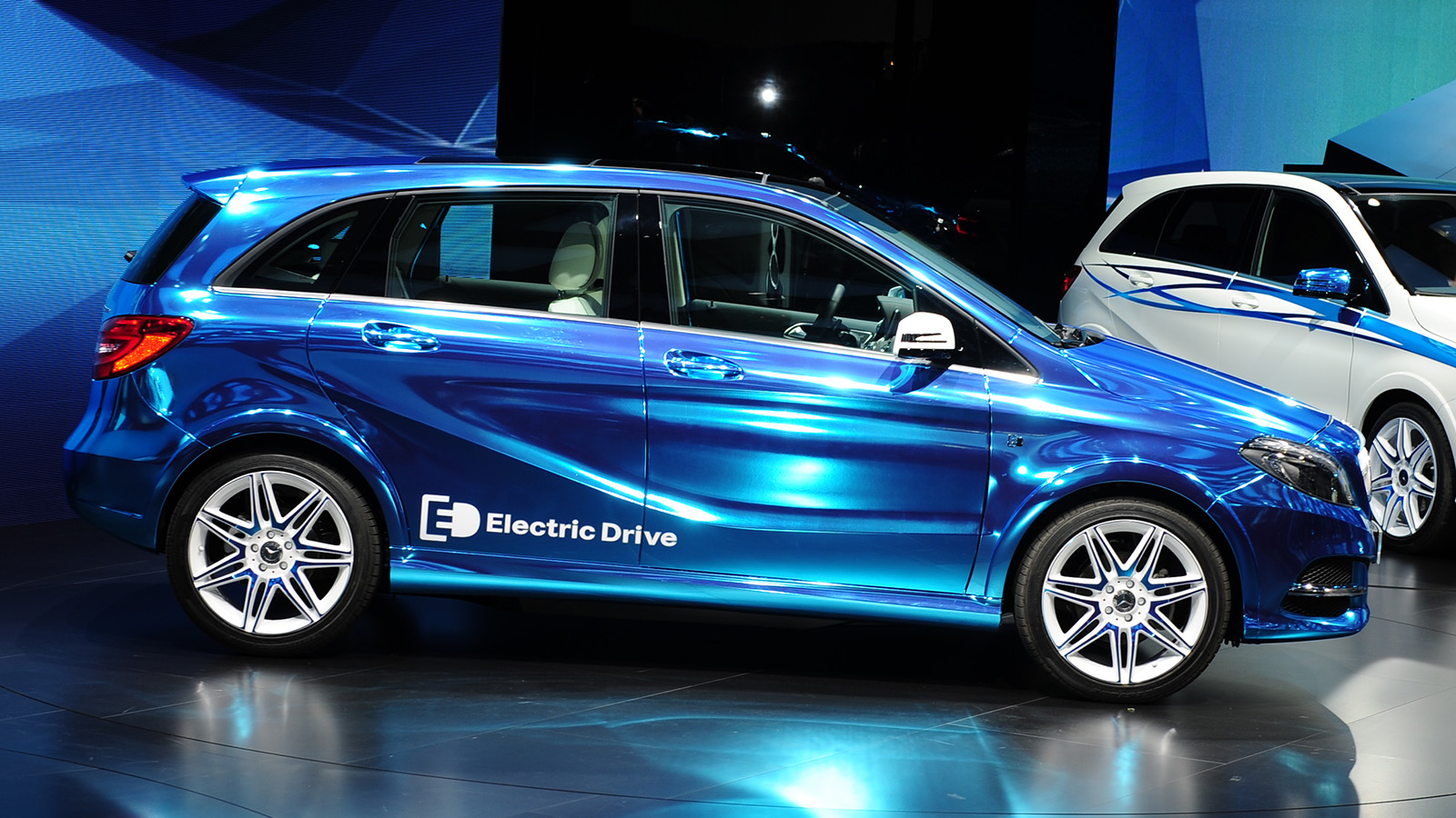 Mercedes Debuts Electric Blue SLS E-Drive and B-Class