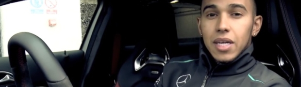 Lewis Hamilton Takes The Mercedes-Benz A45 AMG Out For A Spin