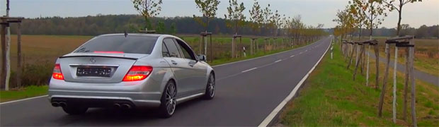 Mercedes-Benz C63 AMG Terrorizes the German Countryside