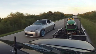 E55 AMG Mows Down a Nissan 350Z