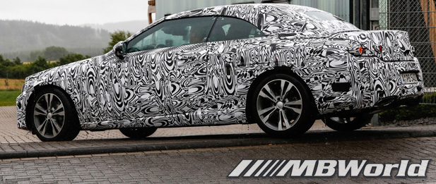 Spied: New C-Class Convertible Caught Near the Nürburgring