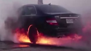 C63 Immolates its Tires