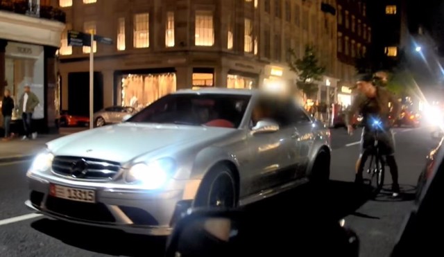 CLK AMG Black Has Perfect Response to Snooty Bicyclist