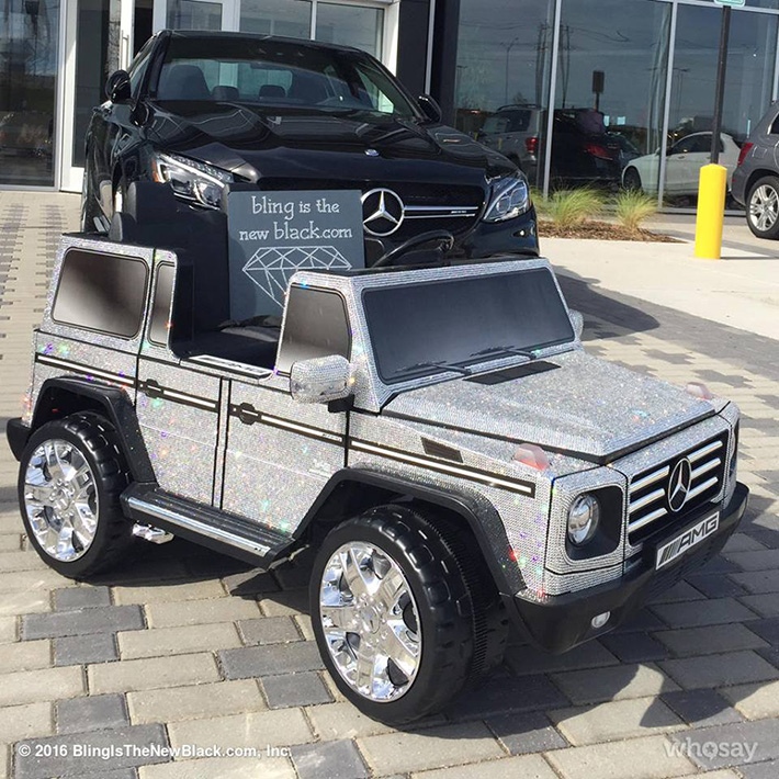 Bling Bling Power Wheels G Wagen Covered In Swarovski Crystals Auctioned Mbworld