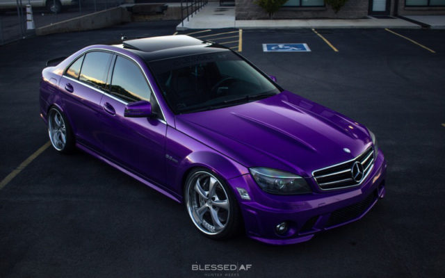 Amethyst Mercedes-Benz C63 Is a Stone Cold Star