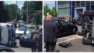Woman Flips Mercedes-Benz GLE350 & Hits Others During Test Drive