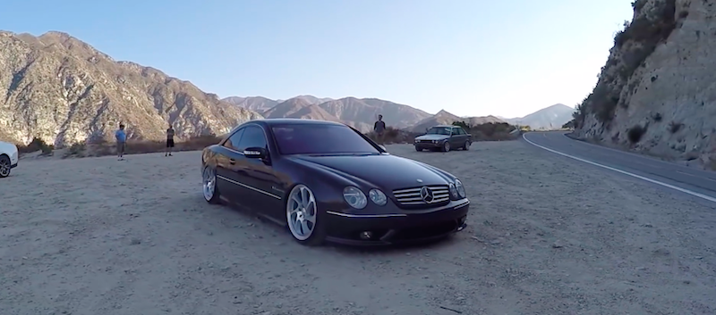 Ridin’ low in a Bagged Mercedes-Benz CL55 AMG