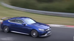 New Mercedes-AMG C63 R Coupe Spied Growling Around the ‘Ring