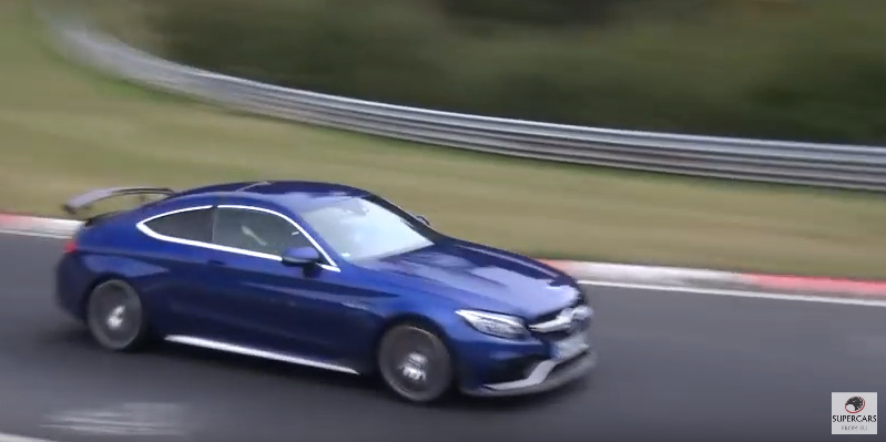 New Mercedes-AMG C63 R Coupe Spied Growling Around the ‘Ring
