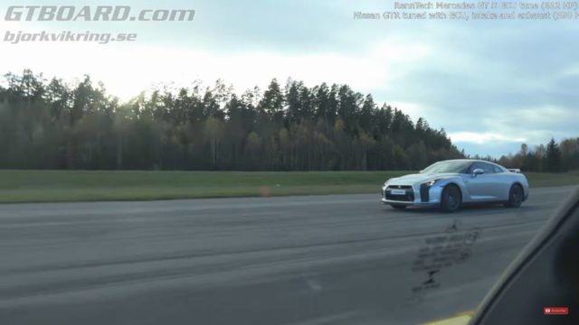 Tuned AMG GT S Trounces Modified Nissan GT-R on Runway Race