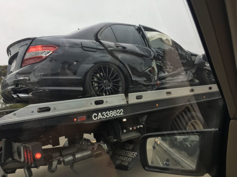 This Wrecked C63 AMG Hurts