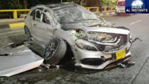 Street-Racing Mercedes-Benz Crashes and Burns