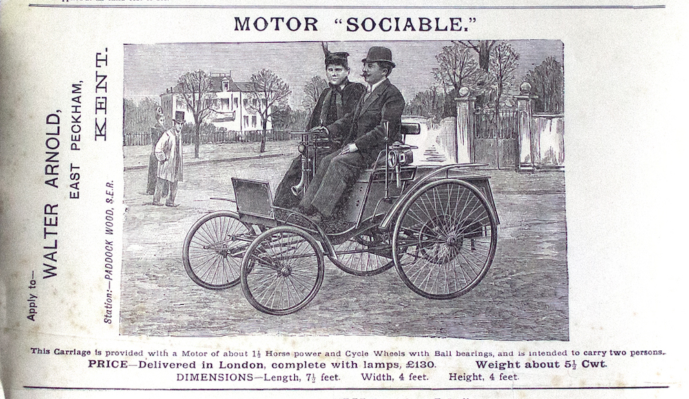 1896 Arnold Benz Motor Carriage