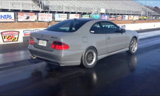 Normal-Looking W208 CLK55 AMG Amazes at Drag Strip