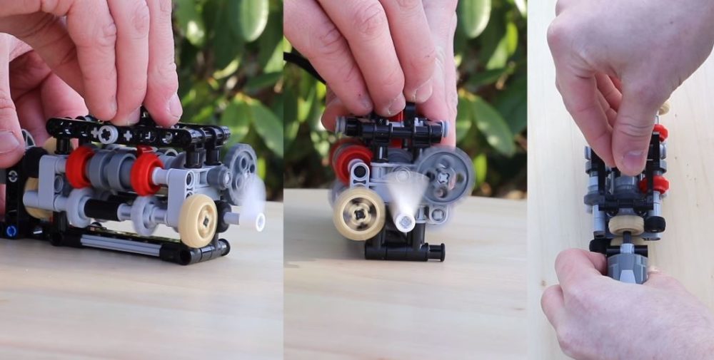A fully-functioning Lego six-speed gearbox.