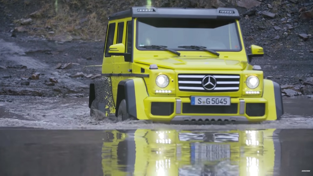 Go Offroading In Mercedes' Portal-Axle Highlighter Yellow Gelandewagen
