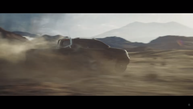 Still from the Mercedes X-Class teaser film.