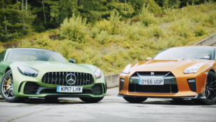 Who wins off the track, the Mercedes AMG GT-R or the Nissan GT-R?