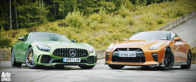 Who wins off the track, the Mercedes AMG GT-R or the Nissan GT-R?