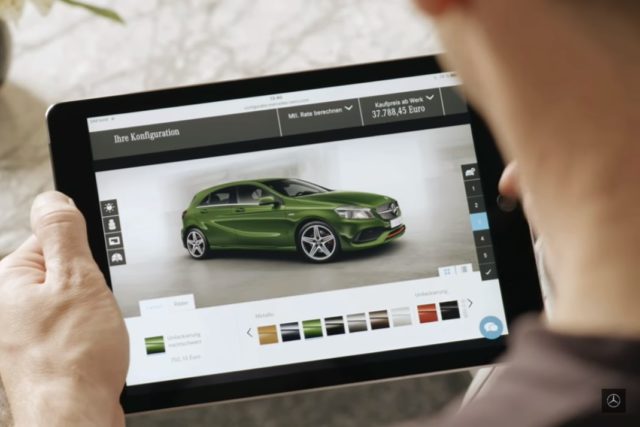 The "Mercedes Me" order tracker lets German buyers follow the production of their cars.