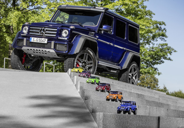 The Mercedes G-Klasse and its miniatures. 