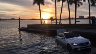 You Are Having a Better Day Than This Benz Driver Stuck in Boat Dock
