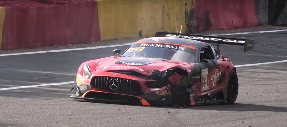 mbworld.org Mercedes-AMG GT3 Crashes at 24 Hours of Spa-Francorchamps